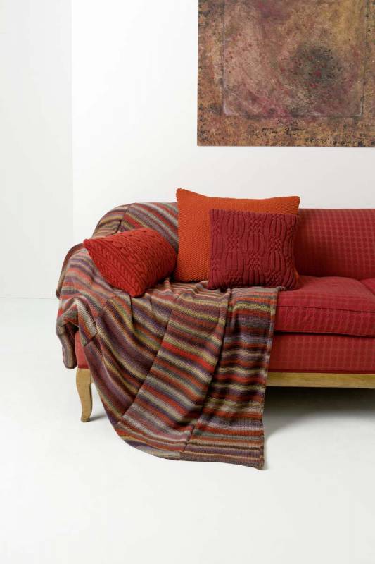 Knitting set Cushion 40x40  with knitting instructions in garnwelt box in size ca 40 x 40 cm