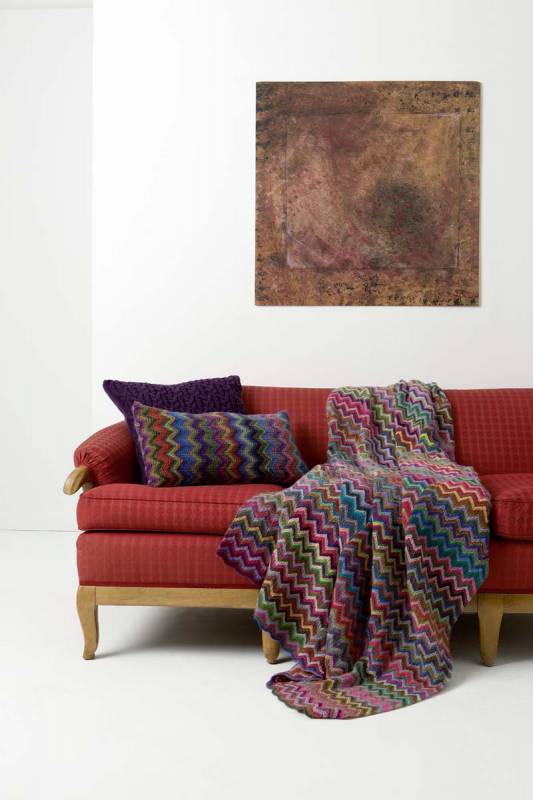 Knitting set Cushion 50x50  with knitting instructions in garnwelt box in size ca 50 x 50 cm