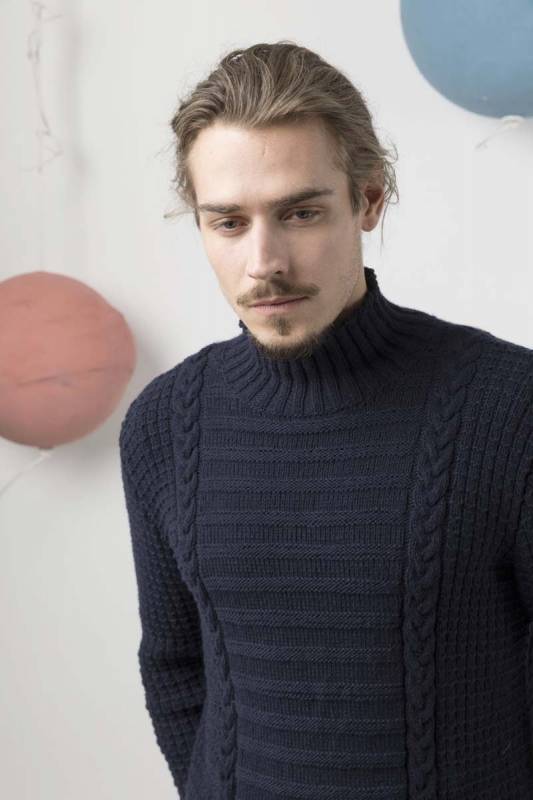 Knitting instructions Mens sweater 247-21 LANGYARNS CASHMERE COTTON as download