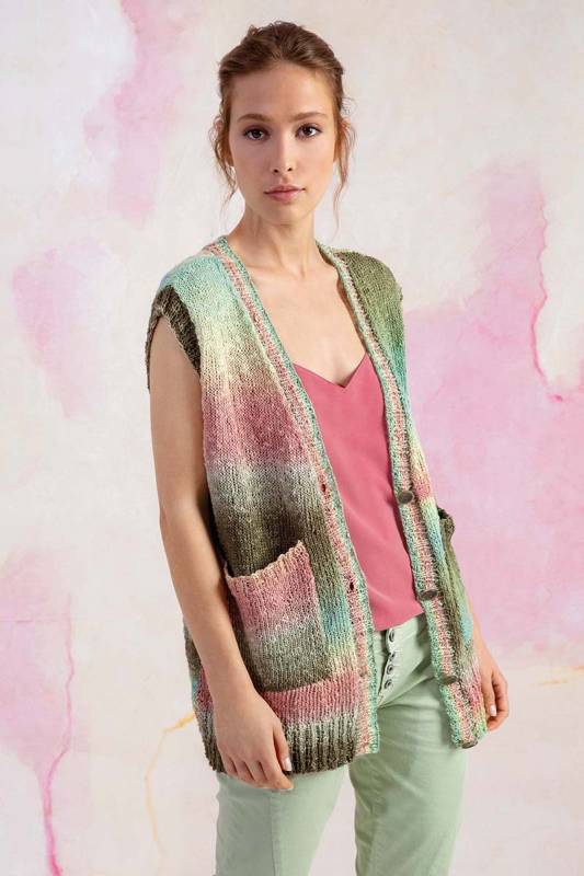 Knitting set Vest LINELLO with knitting instructions in garnwelt box in size S-M