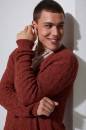 Knitting set Mens cardigan NORMA with knitting instructions in garnwelt box in size S