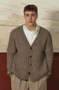 Knitting set Mens cardigan YAK with knitting instructions in garnwelt box in size S