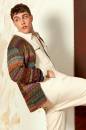Knitting set Mens cardigan  with knitting instructions in garnwelt box in size S-M