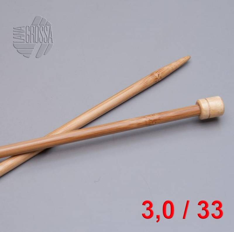 Lana Grossa Jackenstricknadel Bambus 33cm / 3,0mm - AKTION -
